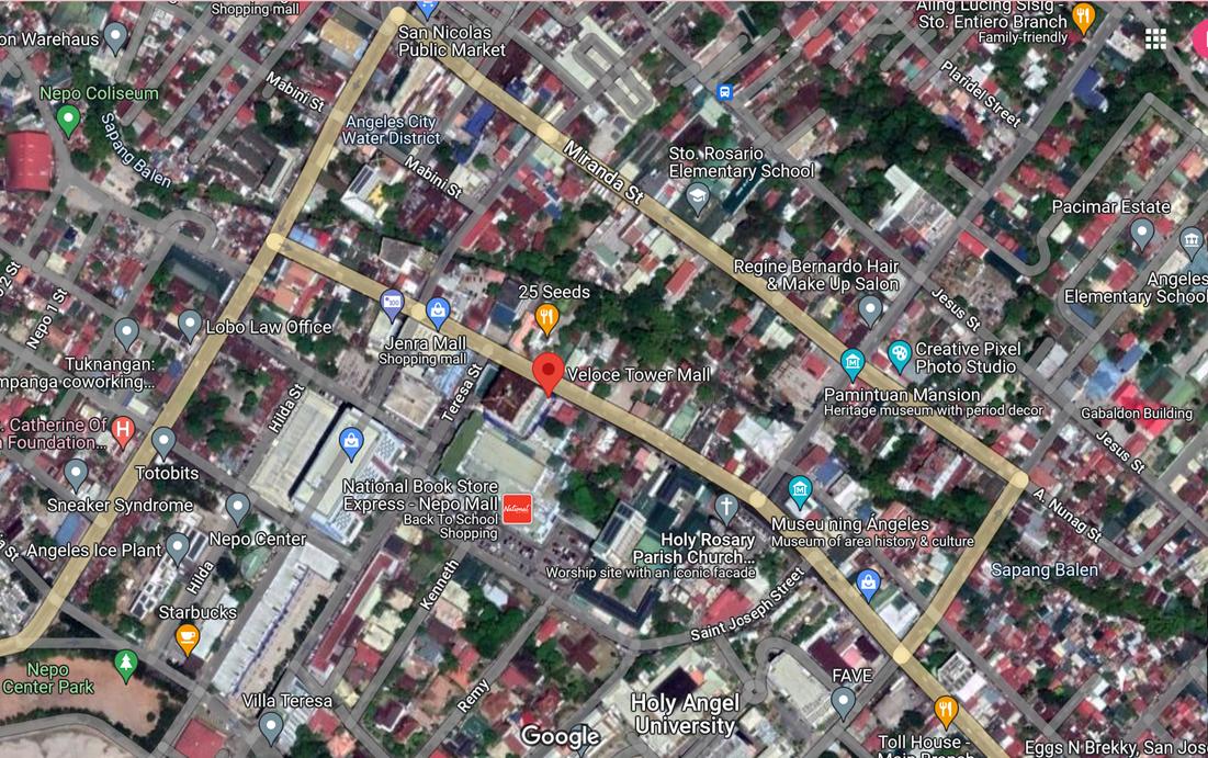 Vicinity map of Veloce Tower Mall